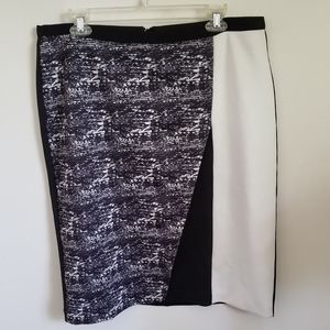 Midnight Velvet Patterned Pencil Skirt